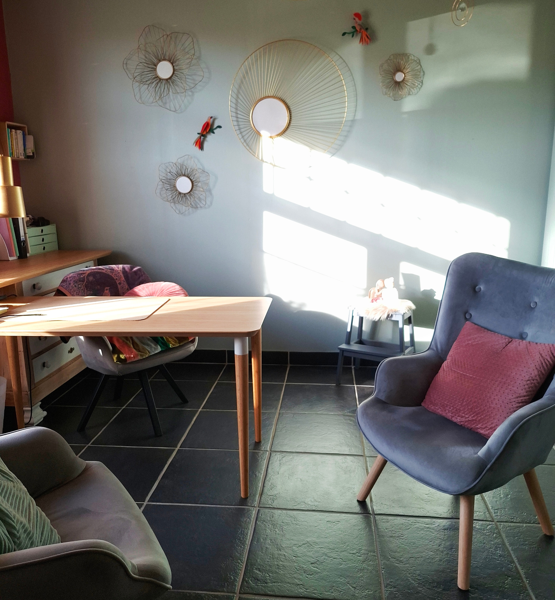 Cabinet de Maubray — espace d'accueil lumineux et chaleureux